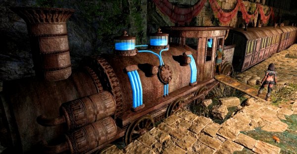 В Enderal можно даже на паровозе покататься