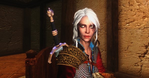 Покусанная и недовольная Цири  ))