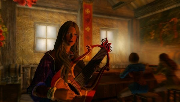 Enderal. Бард в таверне