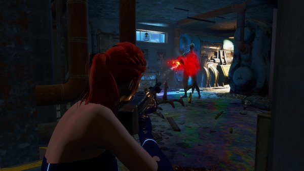 Ну откуда у зомбаков красная кровь?! ;)