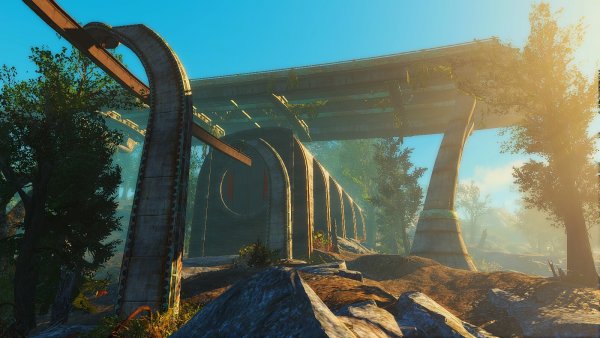 Вход в Ядер-мир метро монорельса. Fallout4