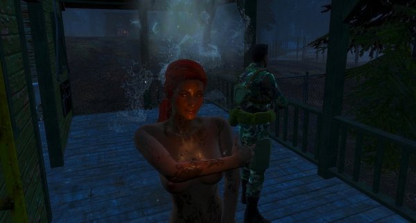 Мулл охраняют даже когда она в душе! )))