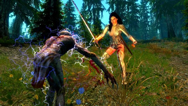 Йен убивает накера. Разелось же их в лесах.