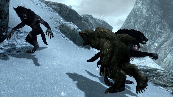 Эйран обучает Рию бою.. SkyrimSE