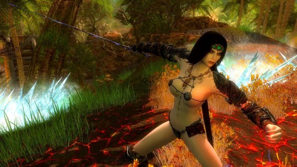 Нора в бою с каргой.. SkyrimLE (тропики 4.0)