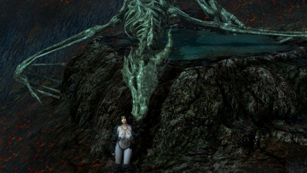 Нора селфиться с побеждённым драконом..