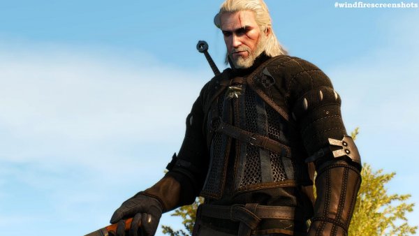 Геральт с кинжалом... witcher3