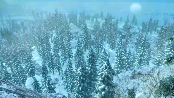 Зимняя часть Скайрима, близкая к Морю Ветров
