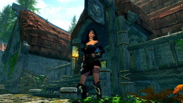 Йеннифер возле таверны. Skyrim SE (сборка 6.0)