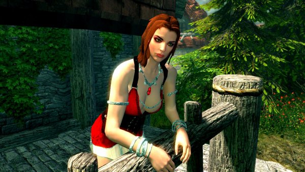Девица возле таверны. Skyrim SE (сборка 6.0)