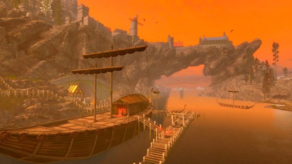 Вид на порт Сольитьюда. SkyrimSE (сборка 6.0)
