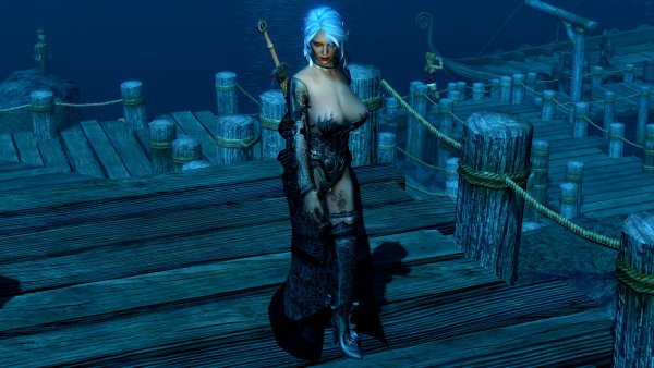 Цирилла в свете луны.. SkyrimSE (сборка 6.0)