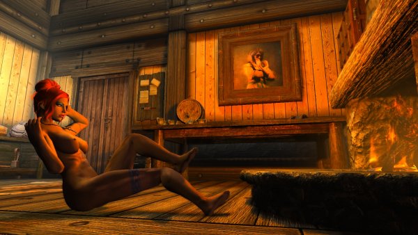 Шэйла у камина.. Enderal (сборка 2.0)