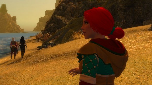 Трисс отстала, наверное увидела - 33 богатыря! )))