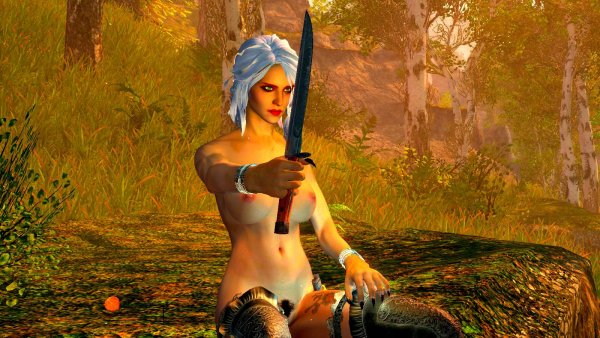 Цири с кинжалом.. SkyrimSE (сборка 6.0)