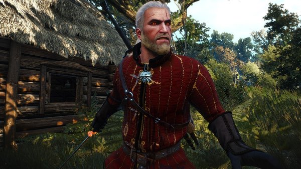 Геральт в бою.. WITCHER III