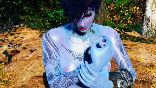 Вайлет измеряет пульс.. Fallout-4