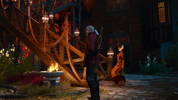 Геральт "пасется" у Пасифлоры ;) ВЕДЬМАК III (сборка Торна)