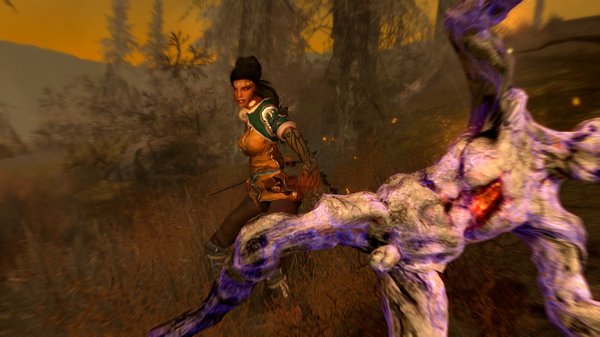 Дориана бьёт пепельного стража.. SkyrimSE (сборка 6.0)