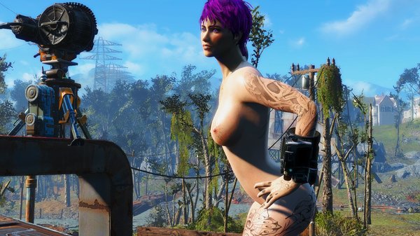 Ева в поселении.. FALLOUT-4 (Сборка 6.2)