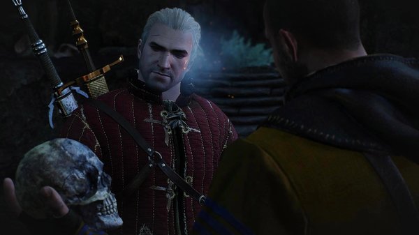 О"Дим забирает печать с лица Геральта..