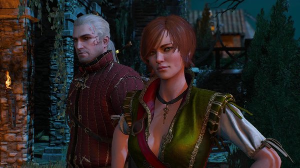 Шанни и Геральт на последнем совместном деле..