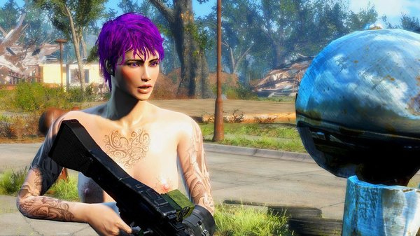 Ева беседует с Кодсвордом.. FALLOUT-4 (Сборка 6.2)