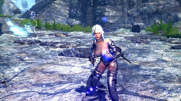 Цири с магией грозы.. SkyrimSE (сборка 6.0)