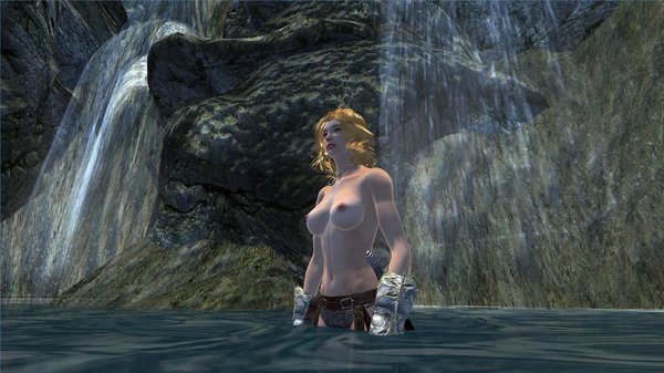 Селена у водопадов.. OBLIVION (Сборка 4.0)