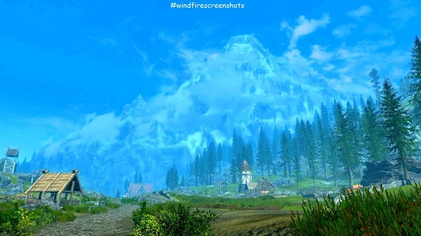 Вид на Высокий Хротгар.. SkyrimSE (сборка 6.0)