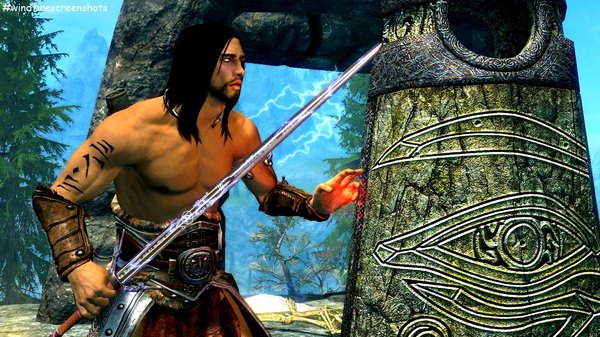 Эйран у камня Ритуала.. SkyrimSE (сборка 6.0)