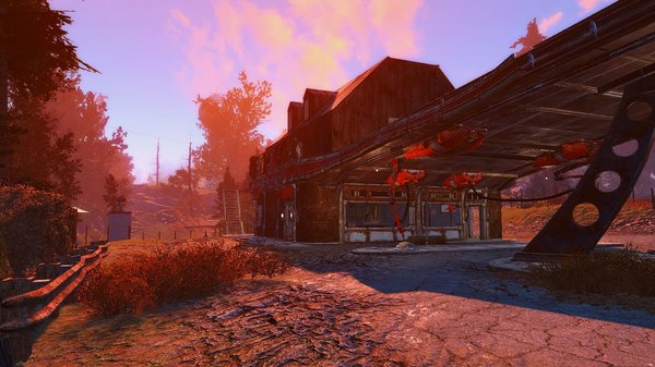 Стоянка грузовиков Red Rocket.