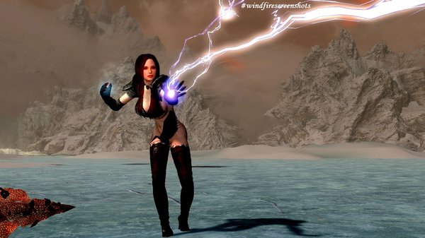 Серана мечет молнии.. SkyrimSE (сборка 6.0)