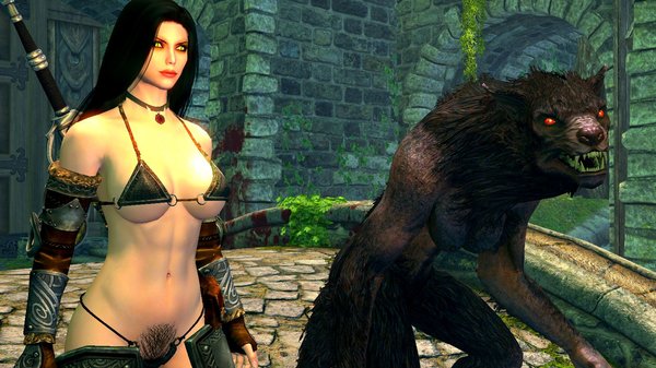 Подруги оборотни в Вайтране.. SkyrimSE (сборка 6.0)