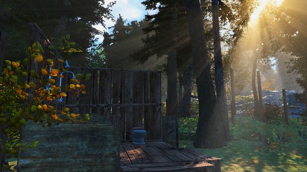 Утренний пейзаж по дороге в душ..