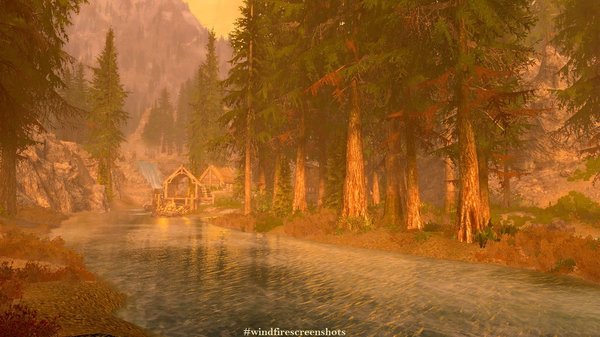 Утро у реки.. SkyrimSE (сборка 6.0)