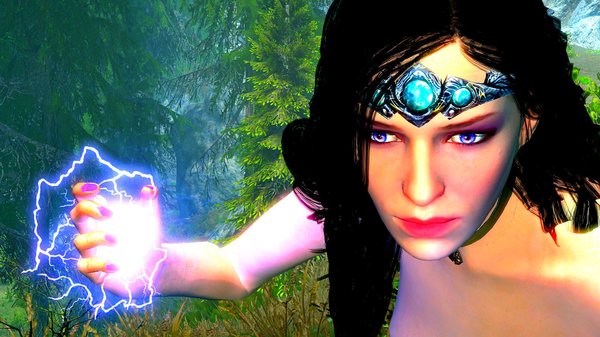 Йеннифер с молниями.. SkyrimSE (сборка 6.0)