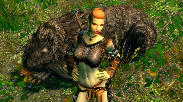 Орчер и медведь.. SkyrimSE (сборка 6.0)