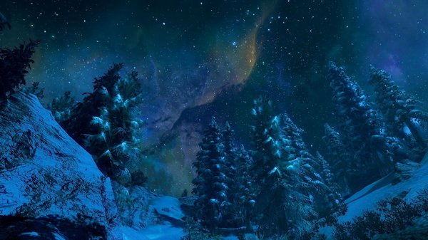 Ночной пейзаж.. SkyrimSE (сборка 6.0)