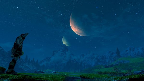 Ночной пейзаж.. SkyrimSE (сборка 6.0)