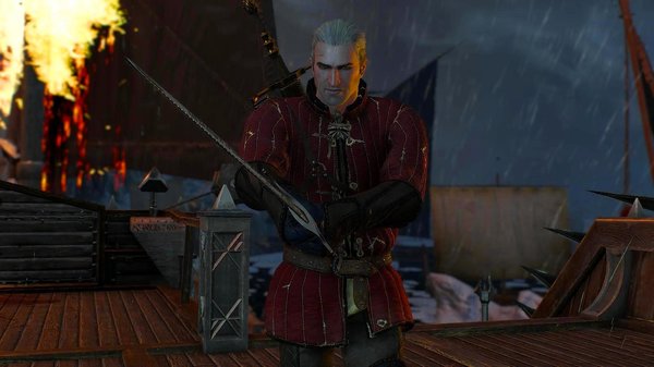 Геральт в битве с Дикой Охотой..