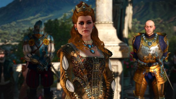 Княгиня и приближенные рыцари..