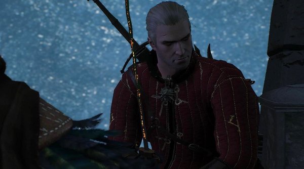 Геральт собрался надавать Аваллакху ;)