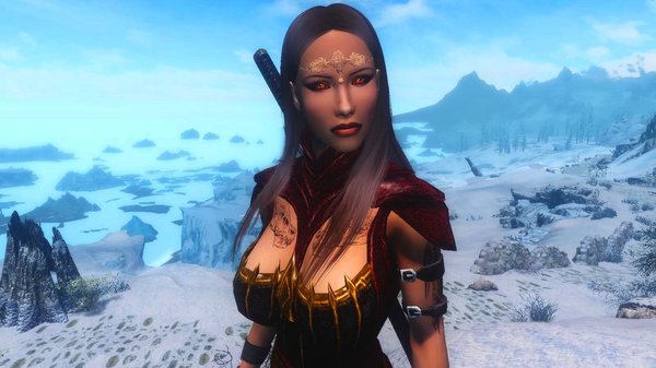 Велена в снегах Винтерхолда.