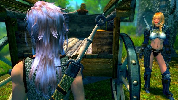 Цири и Йордис в конюшнях Рифтена..