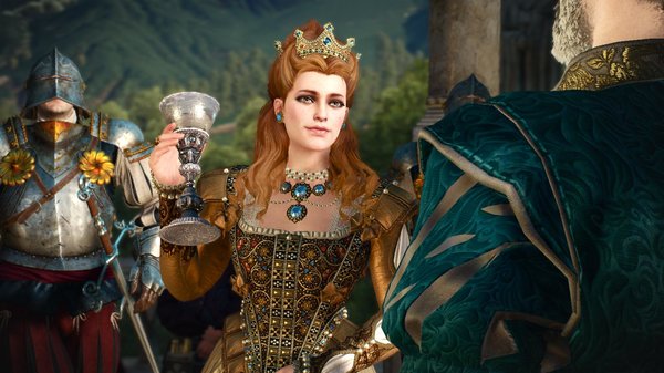 Анна-Генриетта поднимает бокал..