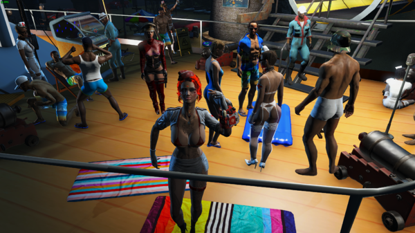 Алиса танцует на палубе своей яхты.