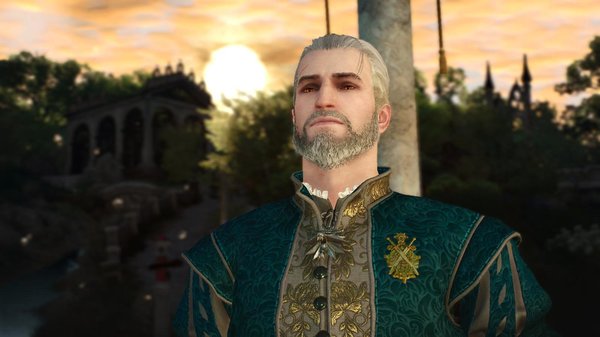 Геральт на приёме.. Ведьмак III (сборка Торна)