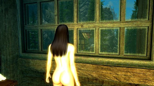 Велена смотрит в окно.. SkyrimSE (сборка 6.0)