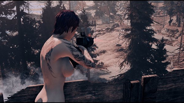 Пристрелка лазерного карабина..